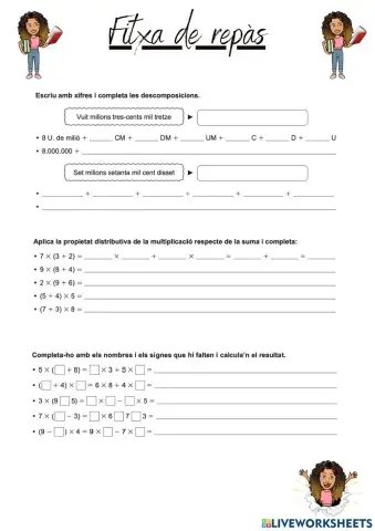 Numeració i propietat distributiva