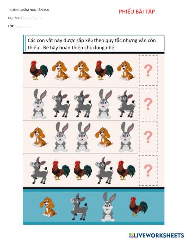 Sắp xếp theo quy tắc.