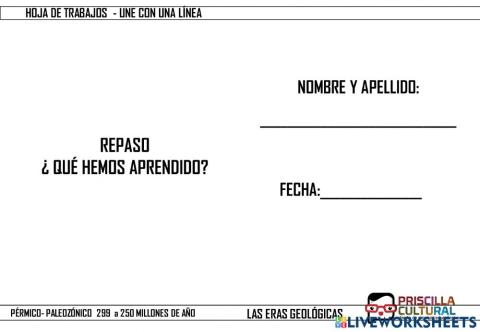 Repaso de las especies evolutivas.