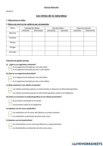 Reinos de la naturaleza