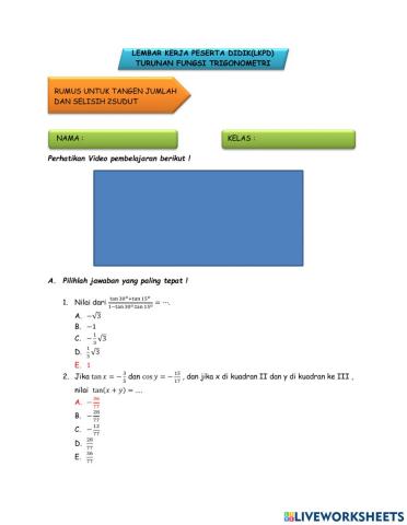 Lkpd identitas trigonometri