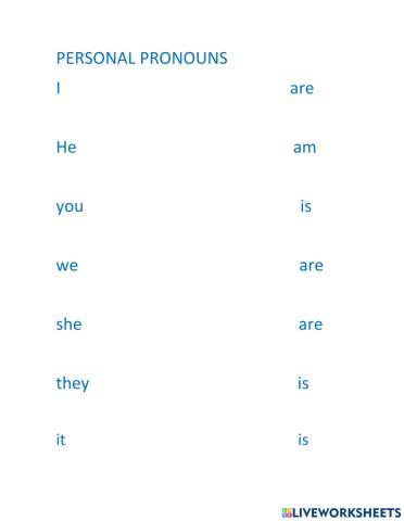 Personal pronouns