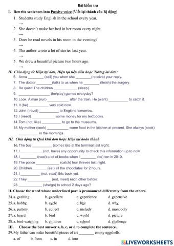 Tieng Anh 7 - Grammar (7) + Unit 1 review