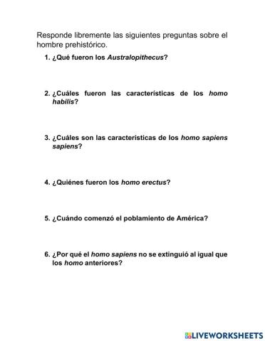 El hombre prehistórico