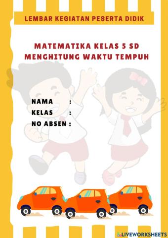 Lkpd waktu tempuh
