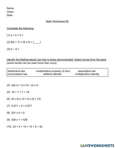 Std. 5-6 Math worksheet -02-1st Term-2021-2022