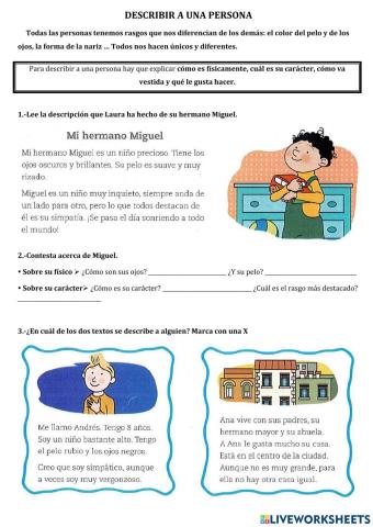 Descripción de personas