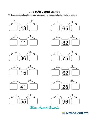 Más uno y menos uno