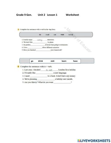 Gerund or infinitive