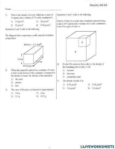 Density Questions