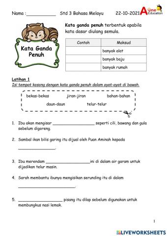 Std 3A & 3B BM 221021