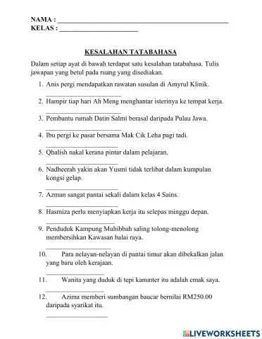 Kesalahan tatabahasa