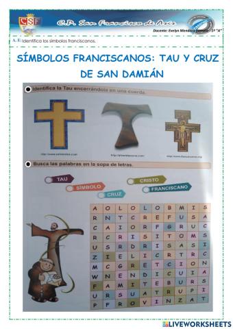 Tau y cruz de san damián