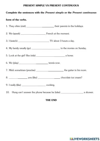 E6 - Unit 3: Present simple vs present continuous