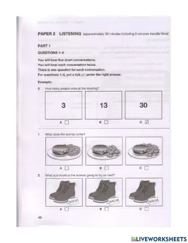 Ket 7 Test 2 Paper 2 Listening