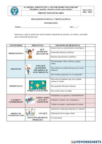 Diagnóstico Inicial y Motivacional