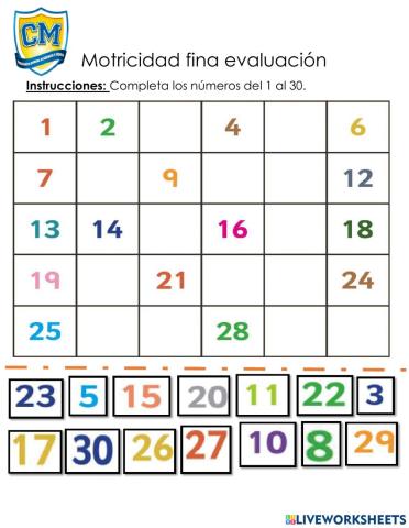 Motricidad fina evaluacion 4