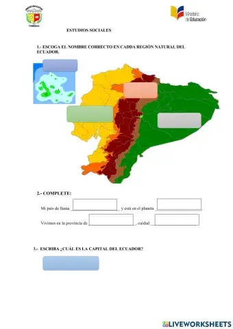Regiones naturales del ecuador