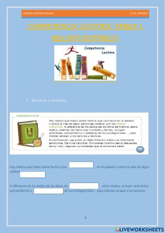 Competencia lectora. Tarea 1.