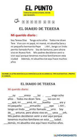 El Punto y la letra Mayúscula