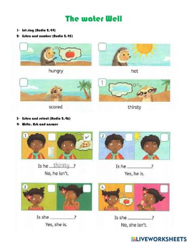 The water well activities