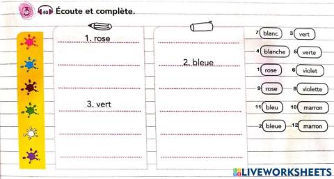 Écoute et complète