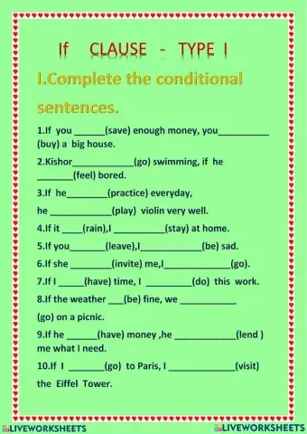 If clause type 1 part 2