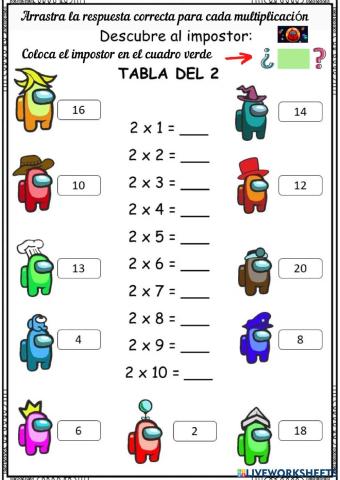 Tablas de Multiplicar del 2 y 3