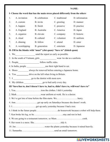 Grade 8- Unit 4 (cont)