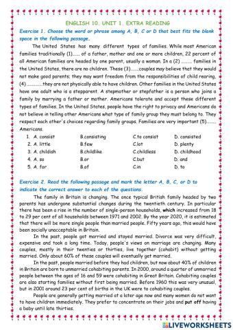 ENGLISH 10. UNIT 1. EXTRA READING