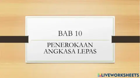 10 Penerokaan angkasa lepas