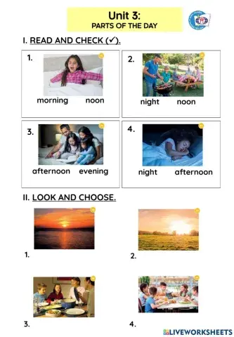 Unit 3- Parts of the day