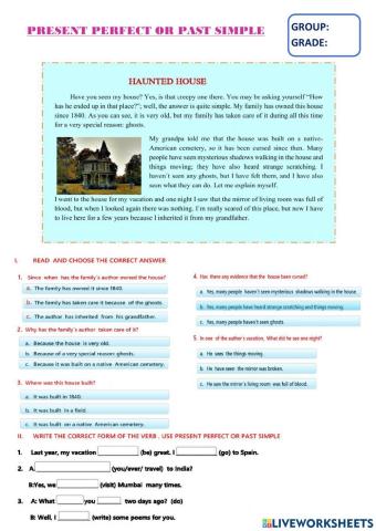 Present perfect or past simple