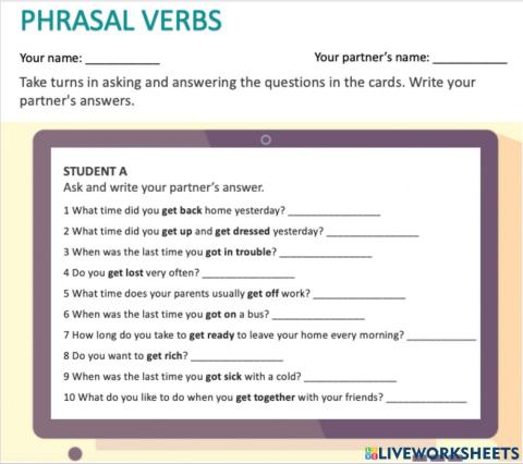 Phrasal verb A
