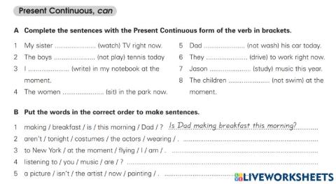 Present continuous - 1