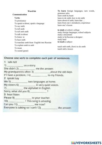 Communication and Languages