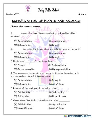 Conservation Of Plants and Animals