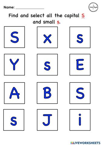 Find the letter S