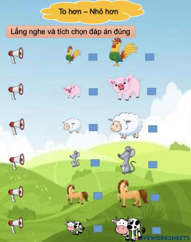 To hơn - Nhỏ hơn