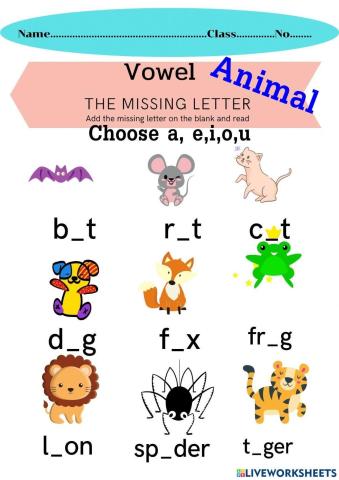 Vowel animal