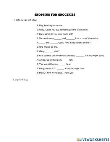 Shopping for groceries