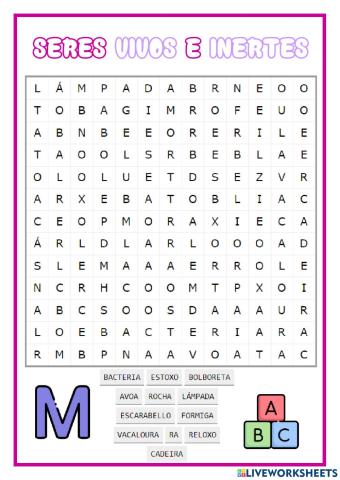 Sers vivos e inertes