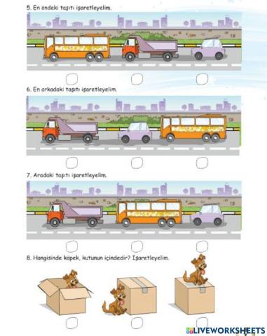 Önde, Arkada, Arada, İçinde