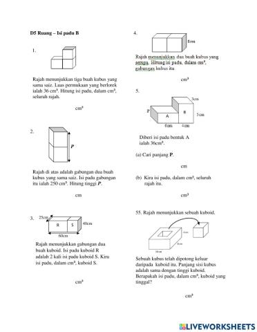 Matematik Tahun 5 : Isi padu B