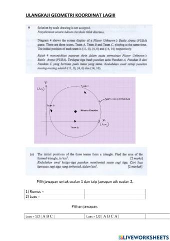 Geometri Koordinat soalan 5 (1 daripada 3)