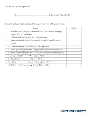 ปฏิกิริยาเคมี