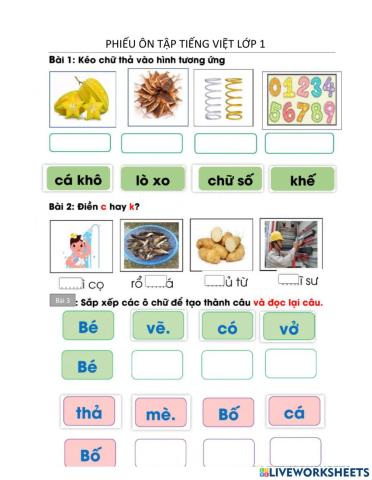 Phiếu ôn tập tuần 2