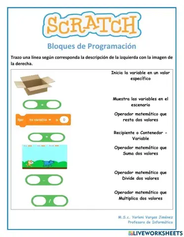 Variables y operadores en Scratch 3.0
