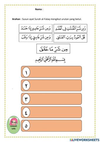 Hafazan Surah Al-Falaq