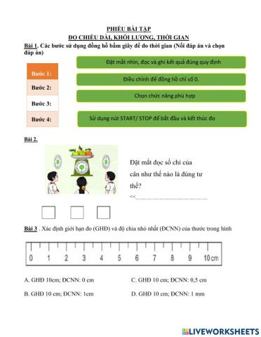 Chủ đề: các phép đo